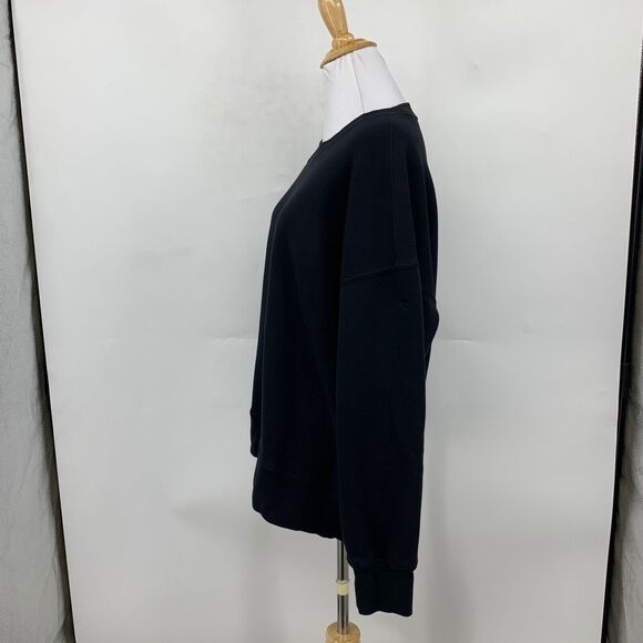 Fabletics Sweatshirt Womens M Medium Black Cozy Fleece Lined Cutout Sweater - Picture 5 of 14